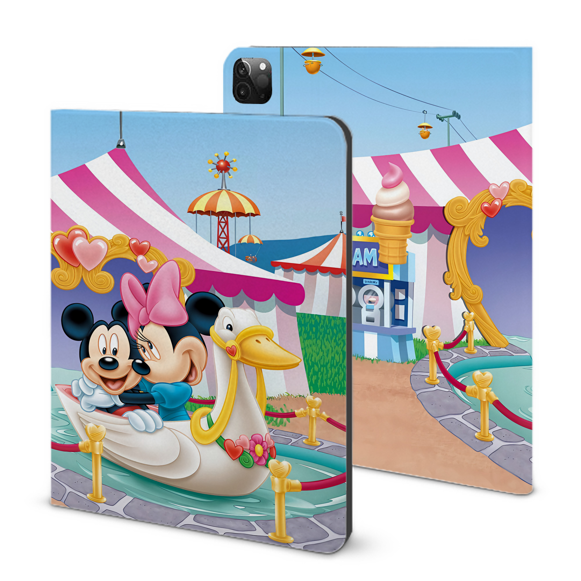 （画像用） ミッキーマウス Mickey Mouse IPadケース ペンホルダー付き ブックスタイルデザイン